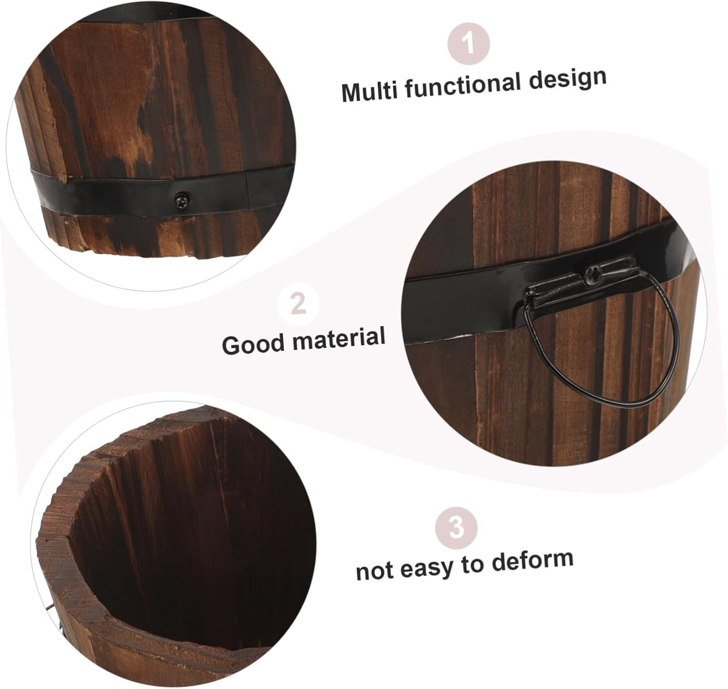 4Pcs Small Flowerpot Planters Outdoor Planter Box for Aquarium Nursery Hydroponic Vegetable image number 3