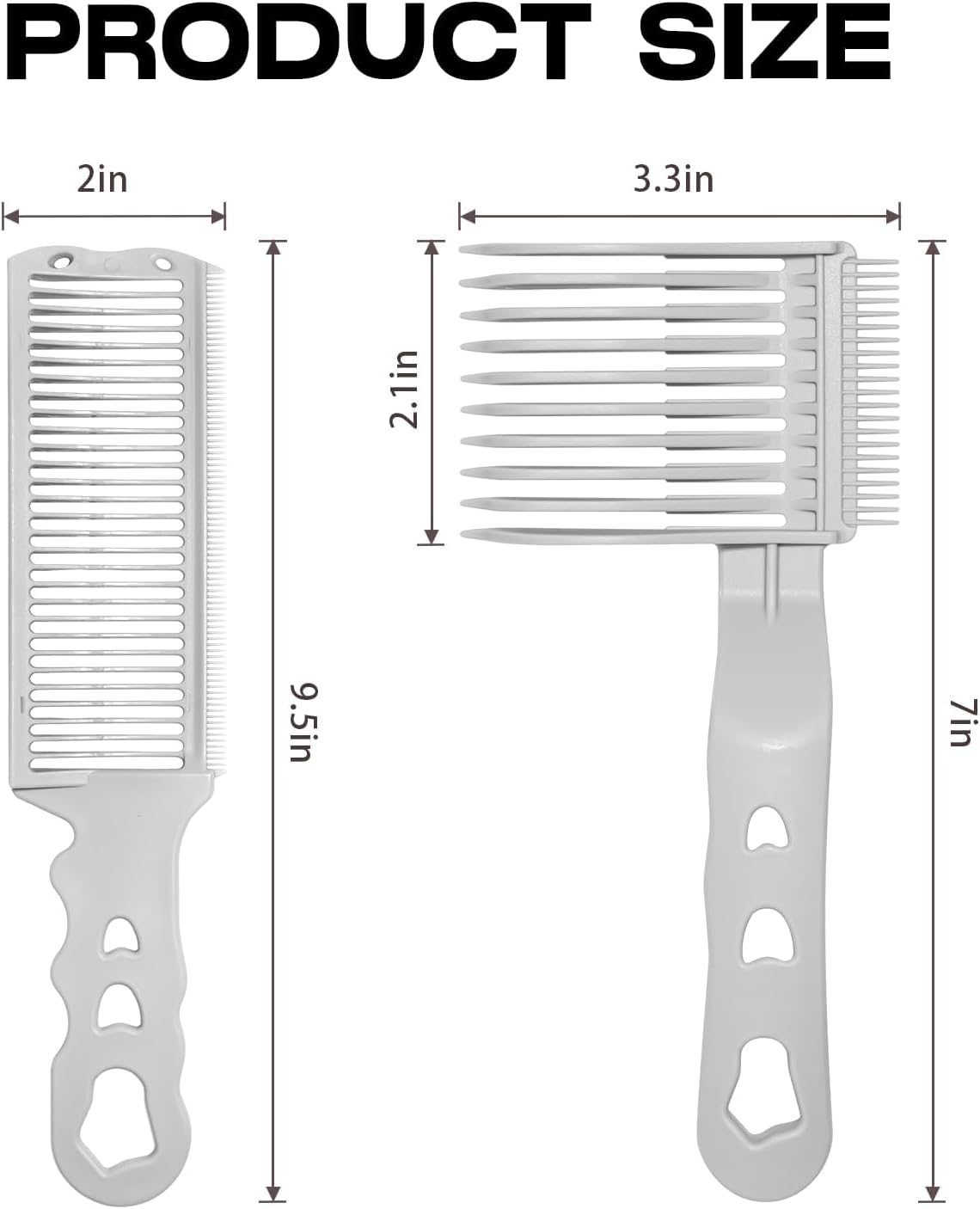 2Pack Blend Friend Fade Comb - Professional Barber Fading Comb for Men, Versatile Haircut Tool with Blend Frend Design, Ideal for Fade Styling at Home, Salon or Professional Use (Gray) image number 4