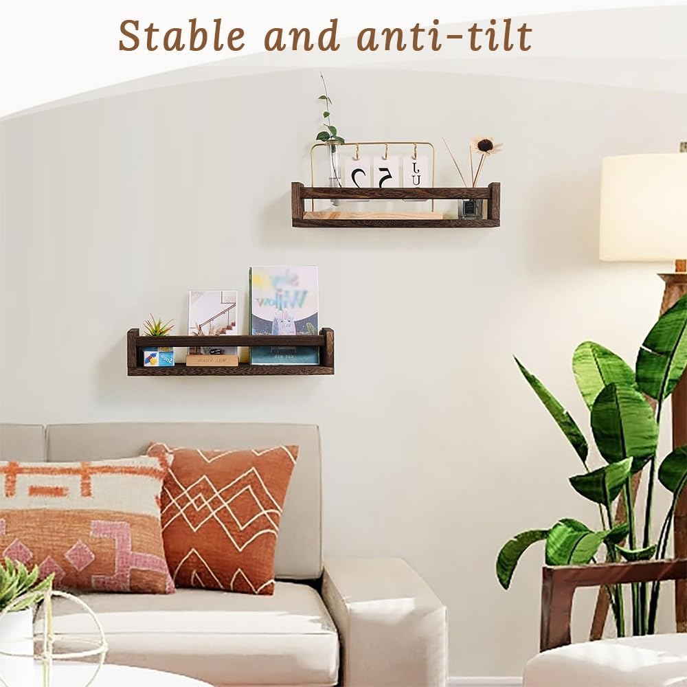 Men'S Wooden Cologne Organizer, Floating Shelves to Display Perfumes, Cosmetics, Collectibles, Reed Diffusers, Suitable for Living Room, Bedroom, Kitchen, Office image number 5