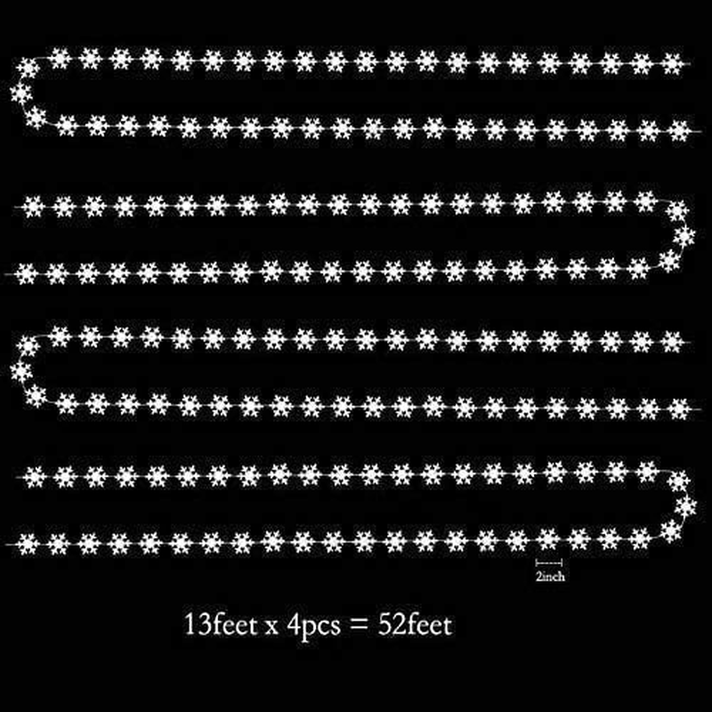 Cheerland Snowflake Garland for Party Decoration Kit Pearl White Snowflake Garland Kit image number 2