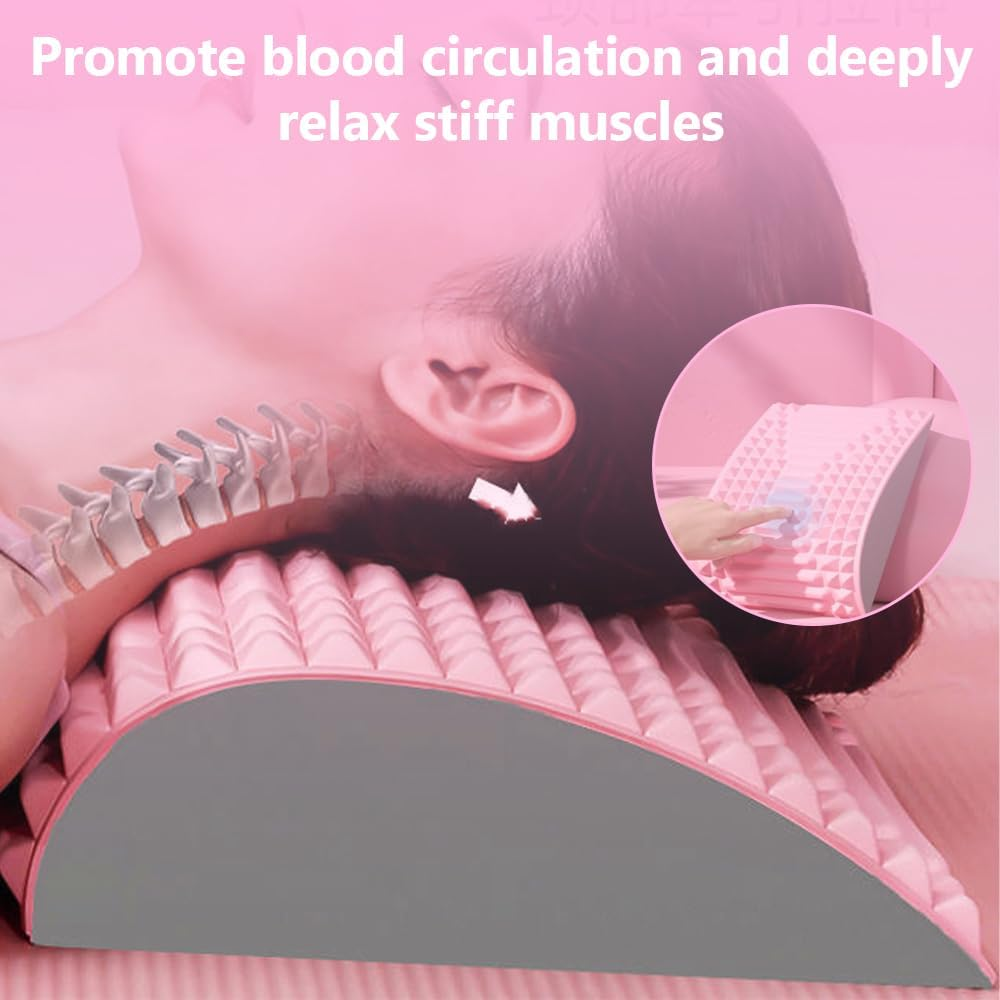 MOTRAIN Stretching Spine Relaxation Cushion with Durable Material, Yoga Lumbar Support Pillow, Thickened Massage Yoga Block for Back Pain Relief, Fitness and Exercise Aid