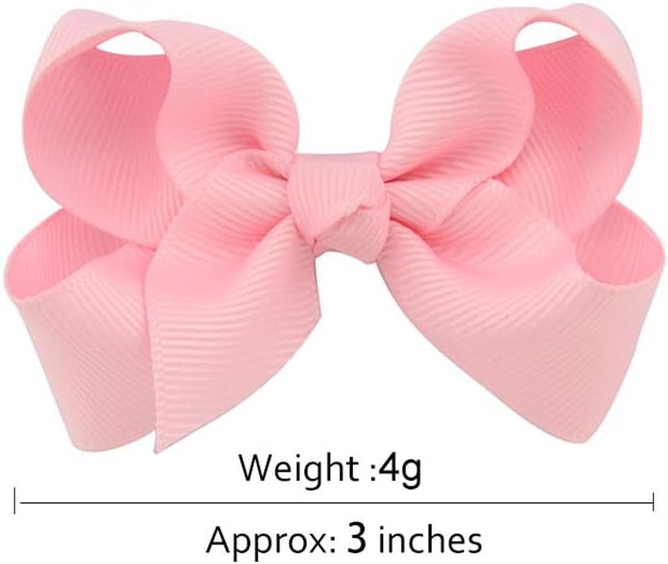 40Pcs Baby Girls Hair Bows Alligator Clips Grosgrain Ribbon 3'' Girls Bows Clips Barrettes Hair Accessories for Infants Baby Toddlers Kids Teens image number 6