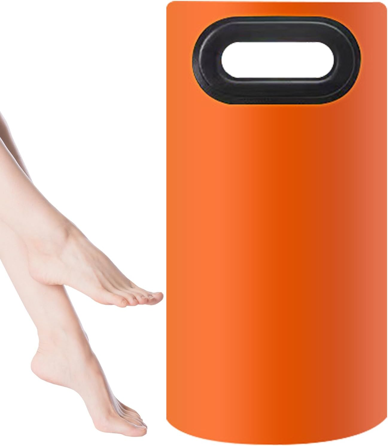 Collapsible Foot Bath Soak Tub,Portable Collapsible Foot Washing Basin | Thicken Collapsible Insulated Foot Bag Travel Over-The-Knee Bucket for Hotel, Camping Buniq - Large Orange image number 4