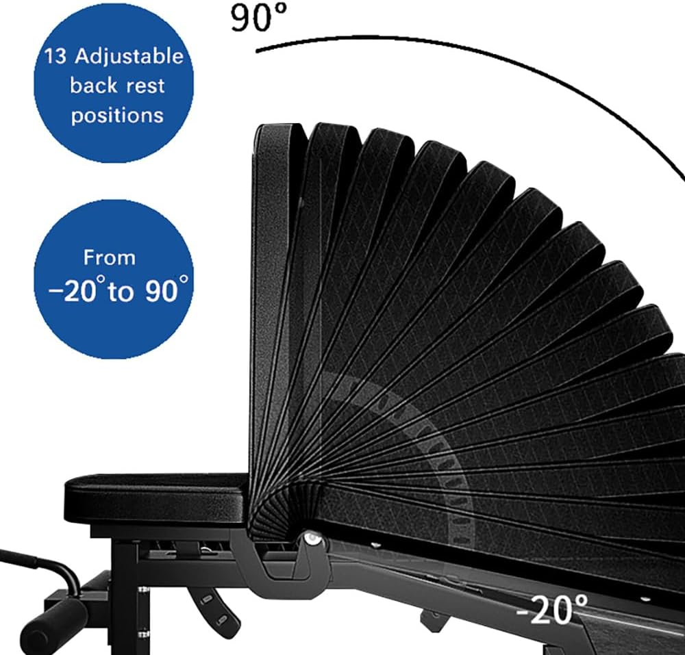 Kingkong Fitness Adjustable Heavy Duty Incline/Decline Workout Bench, Black image number 1