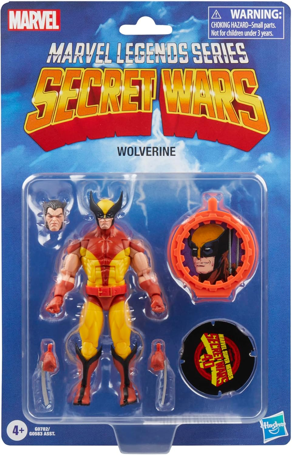 Marvel Legends Series Wolverine, X-Men Retro Marvel Comics Secret Wars Collectible 6 Inch Action Figure with Shield image number 3