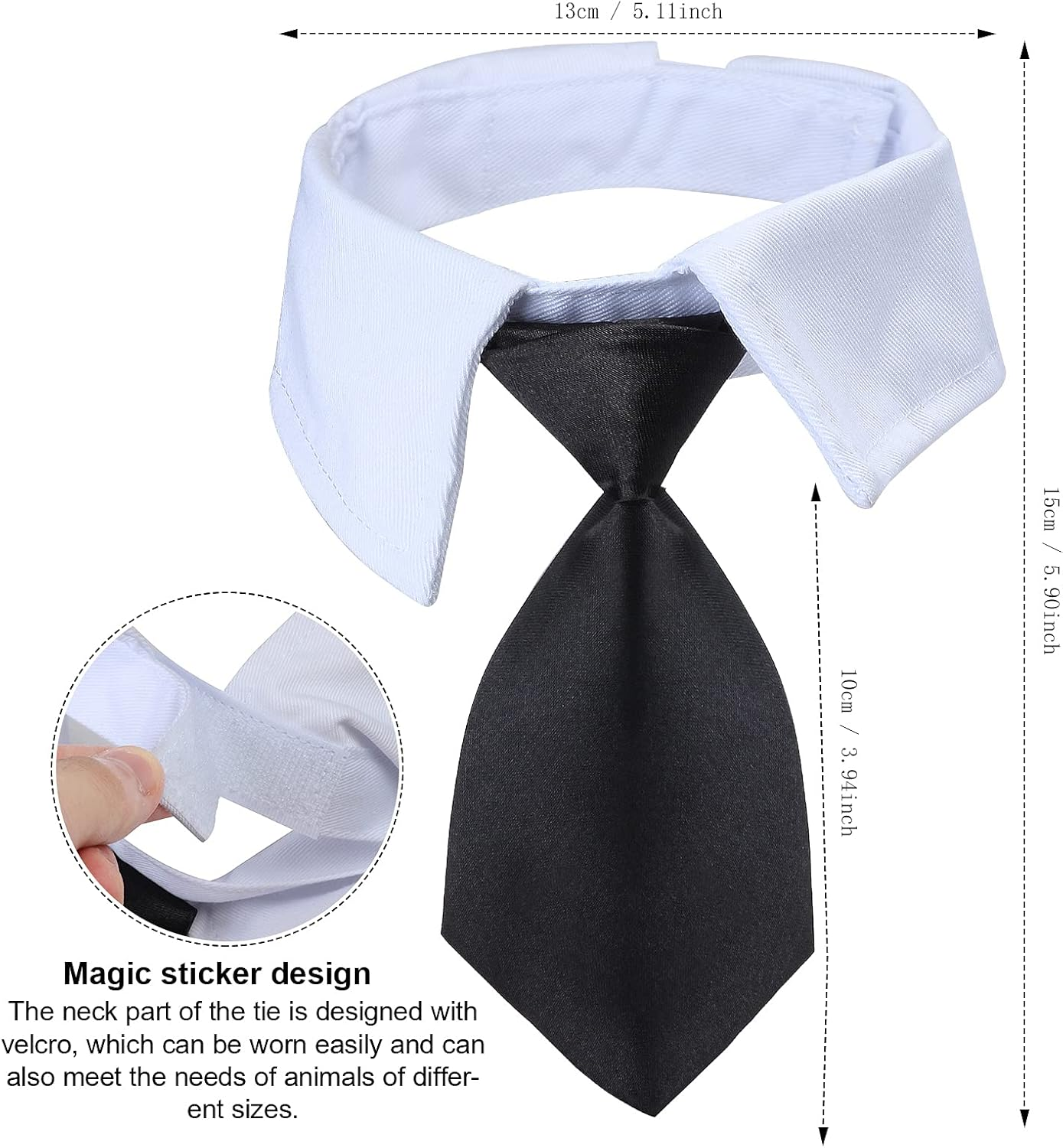 Yewong 2-Piece Pet Police Costume Accessory Set - Dog & Cat Police Hat with Necktie & Dress up Kit for Halloween & Christmas Cosplay image number 4