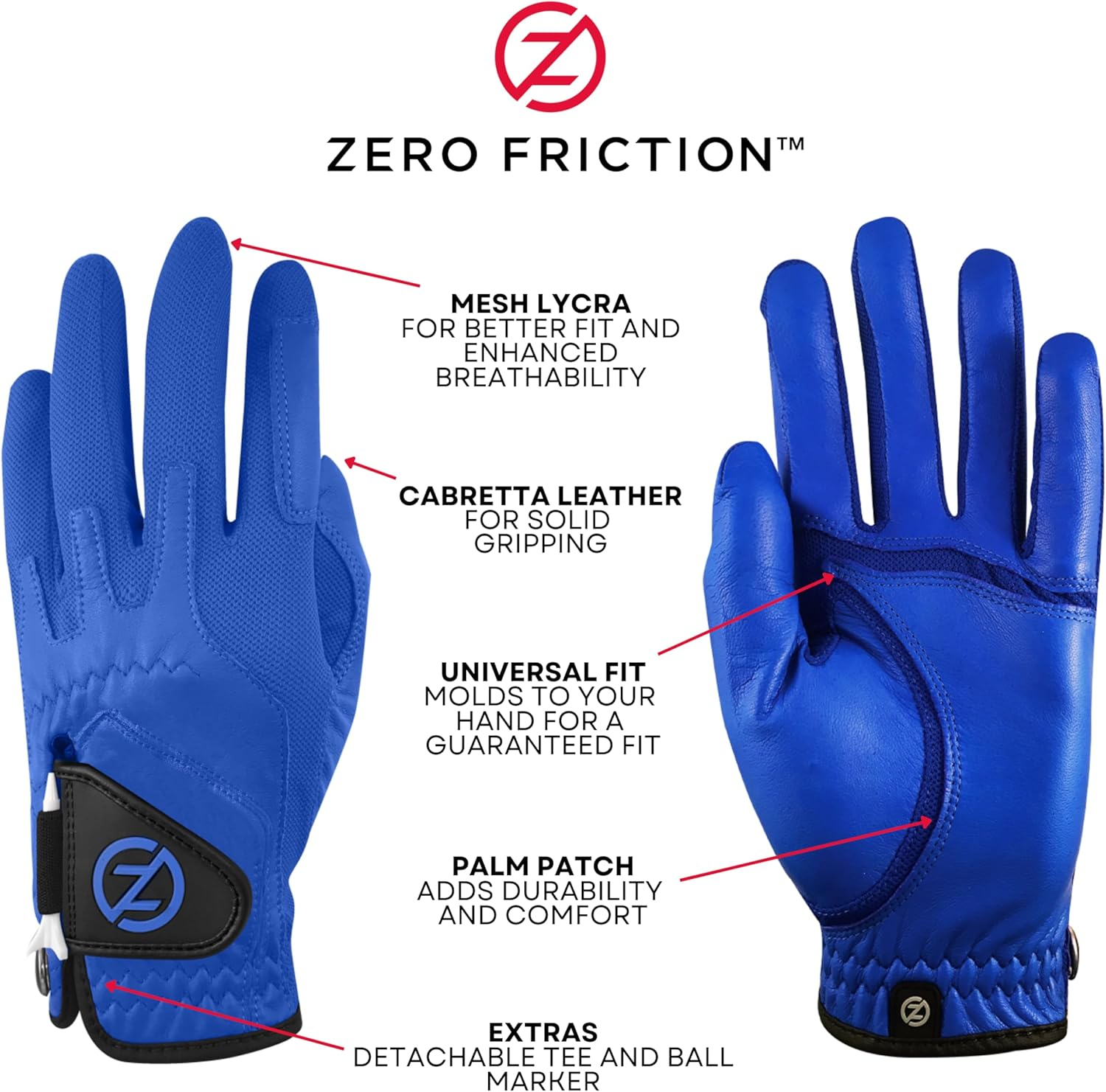 Zero Friction Men'S Cabretta Elite - Blue image number 3
