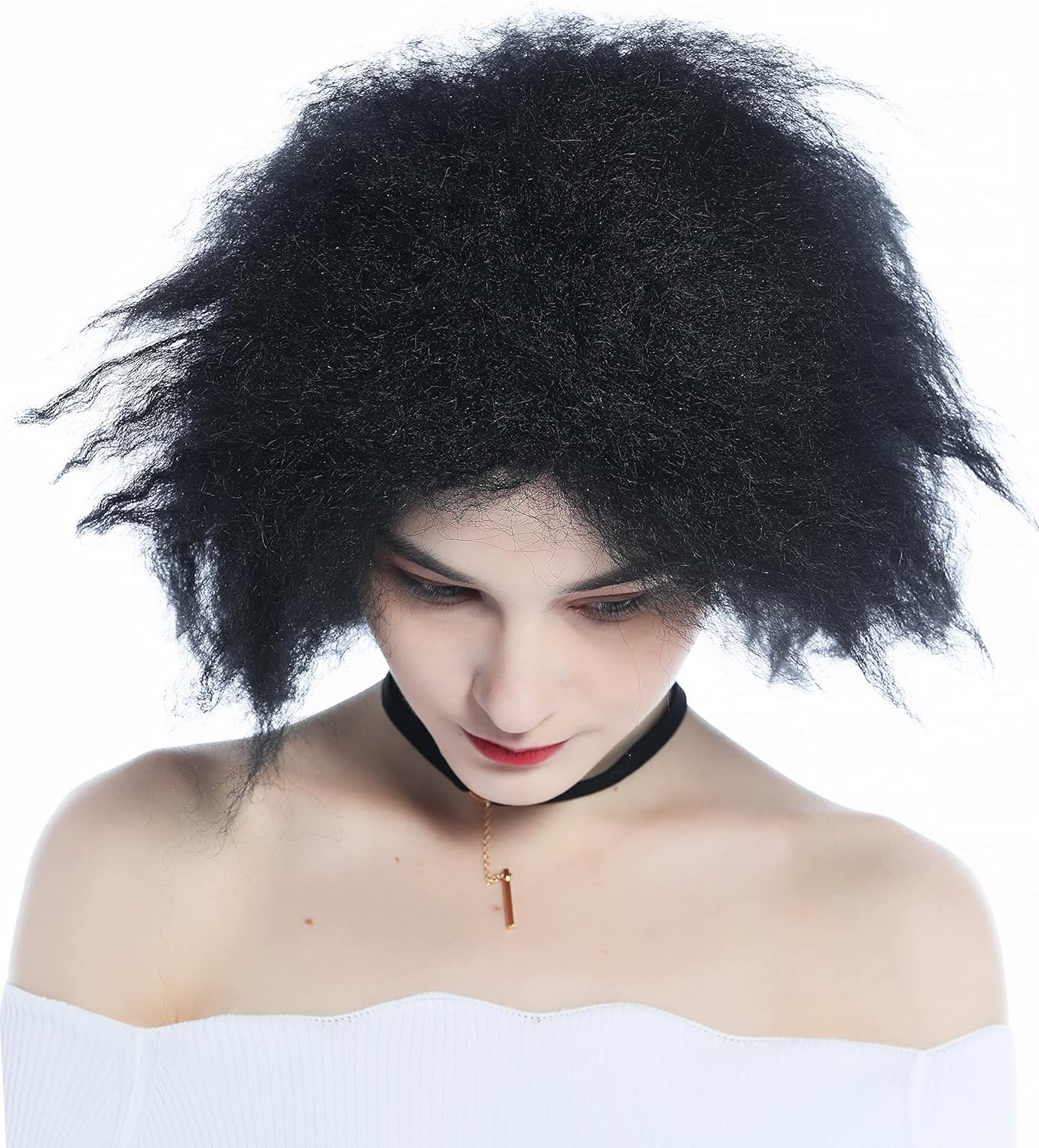 WIG ME up - ZM-1020-1B Unisex Wild Voluminous Creped Curls Crepe Curls Black image number 4