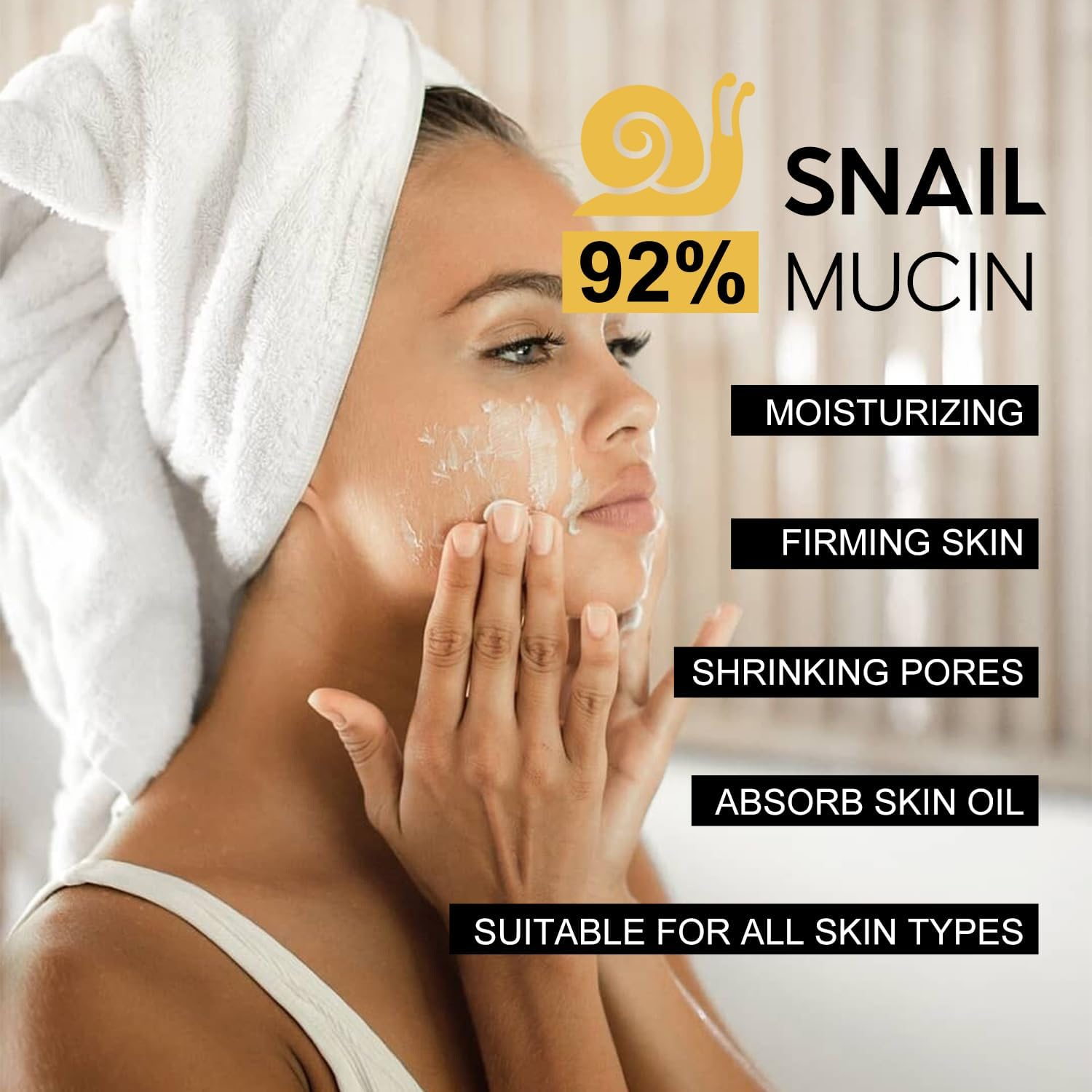 92% Snail Mucin Filtrate Essence - 50Ml Korean Face Cream for Hydration, Skin Repair & Pore Care, for All Skin Types image number 3