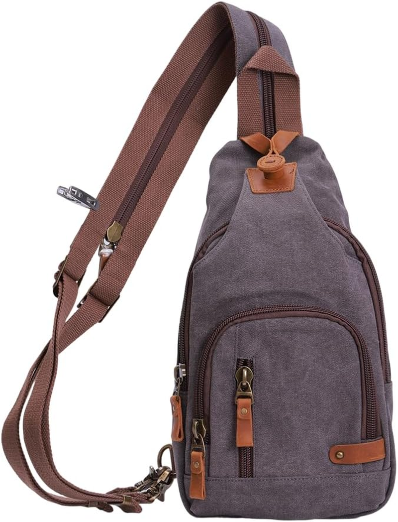 NECTAR YUNBURST D.Grey Shadow Canvas Crossbody Backpack - Ultra-Slim Sling Pack for Urban Cycling/Hiking | 40X25X7Cm Waterproof Daypack Unisex Adventure Essential image number 3
