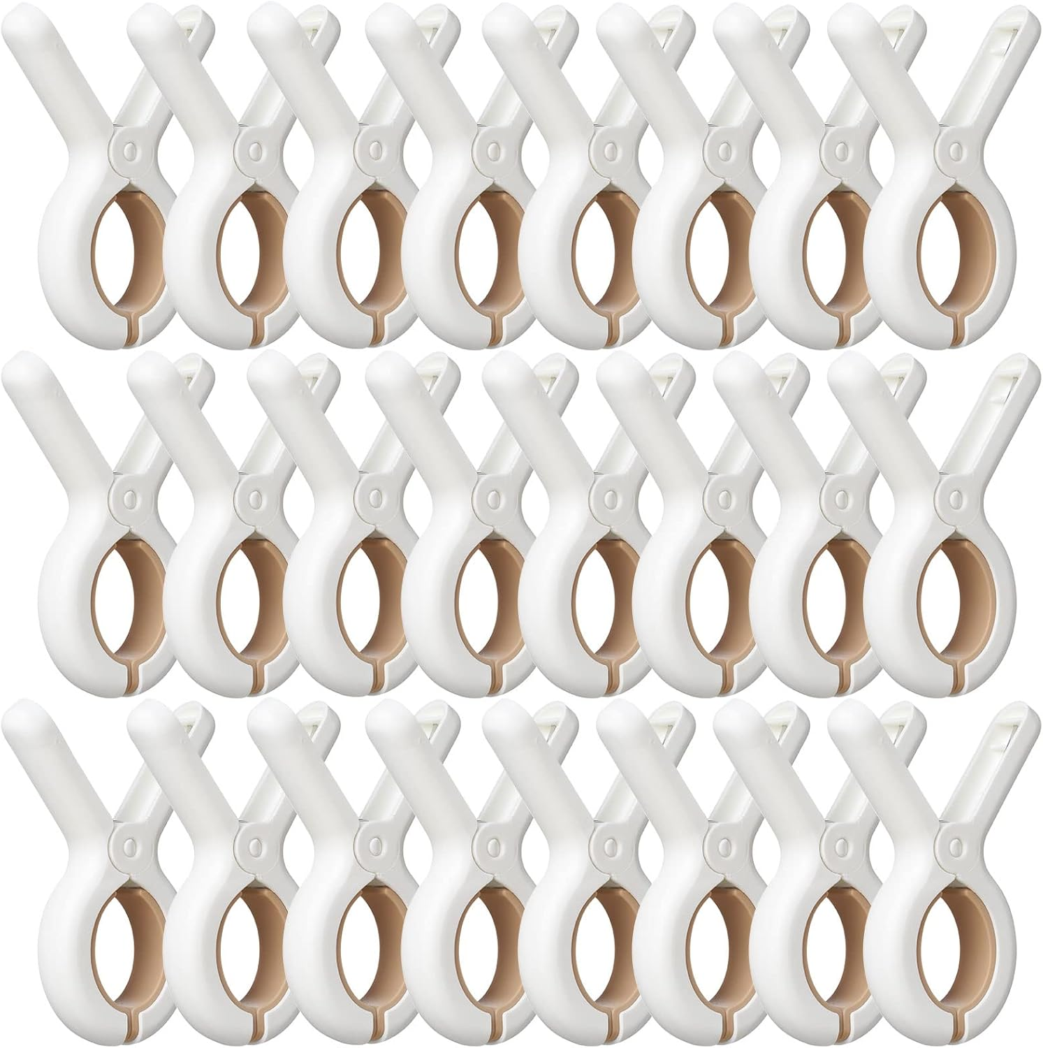 12 Pack Plastic Clothes Pins with Strong Anti-Rust Springs,Heavy Duty Beach Towel Clips,Laundry Clothespins to Keep Your Towel, Clothes, Blankets to Dry on Clothesline and Hanging Rack