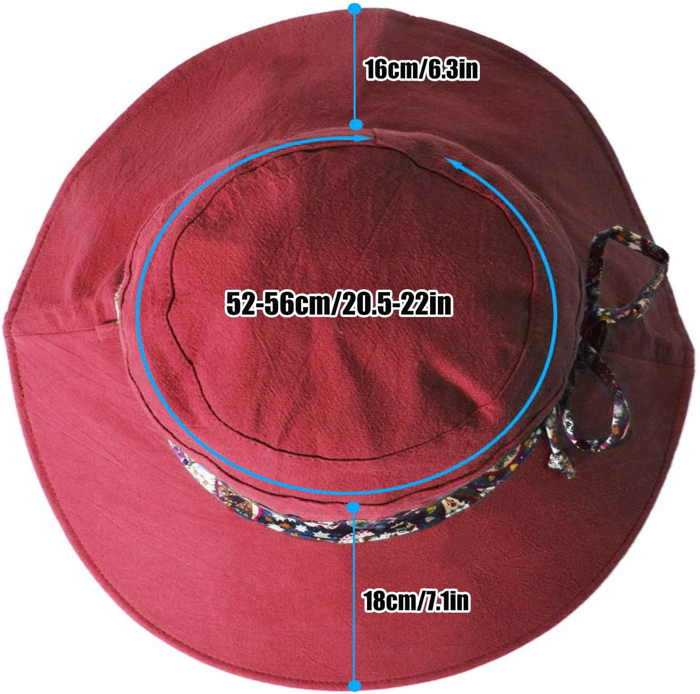 KXF Sun Hat for Women Wide Brim Summer Beach Hat with Chin Strap Foldable Bucket Hat for Travel Sun Protection - Beige image number 2