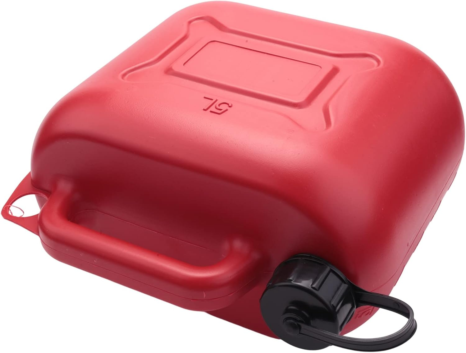 5L Car Fuel Tank Can Spare Plastic Petrol Gas Container Anti-Static Fuel Carrier with Pipe for Car Travel