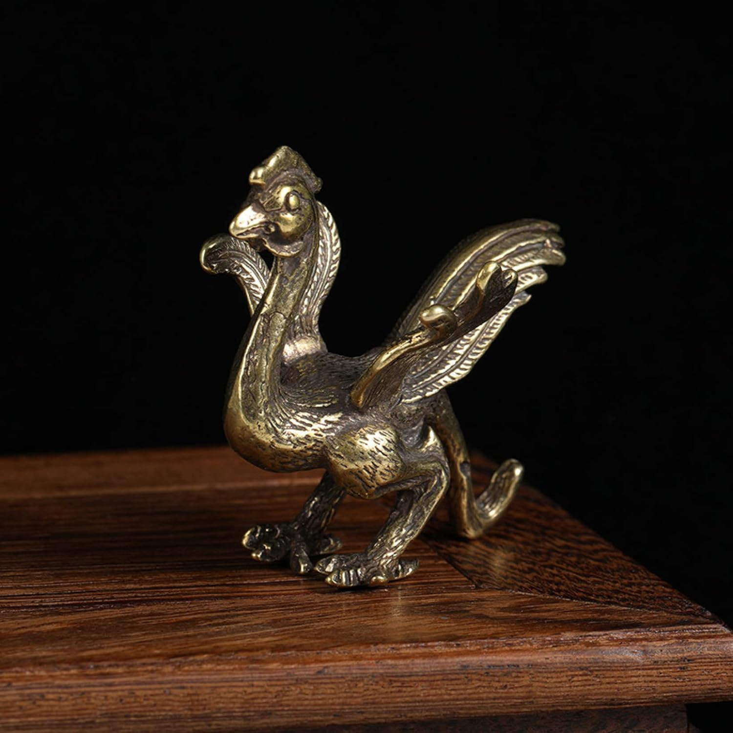 AERICKON Chinese Ancient Mythical Beast Miniature Figurine Dragon Tiger Snake Turtle Statue Feng Shui Ornament Home Decor image number 2