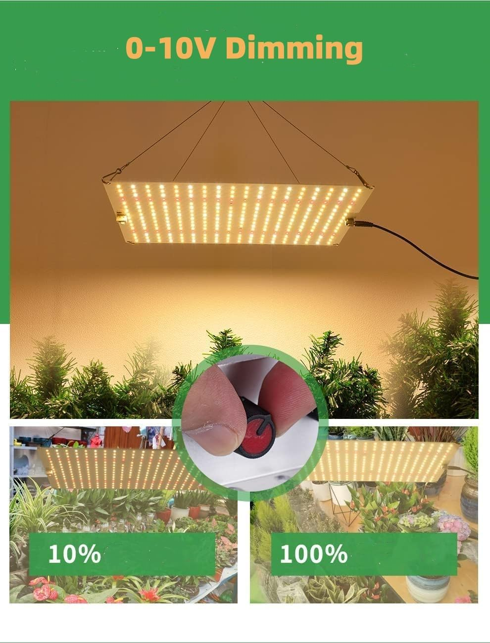 Led Grow Light 600W with 225PCS LM281B+ Diodes Full Spectrum Dimmable Lights for Indoor Plants Greenhouse Veg Bloom Light Hydroponic Grow Lamp in 2X2 Grow Tent image number 1