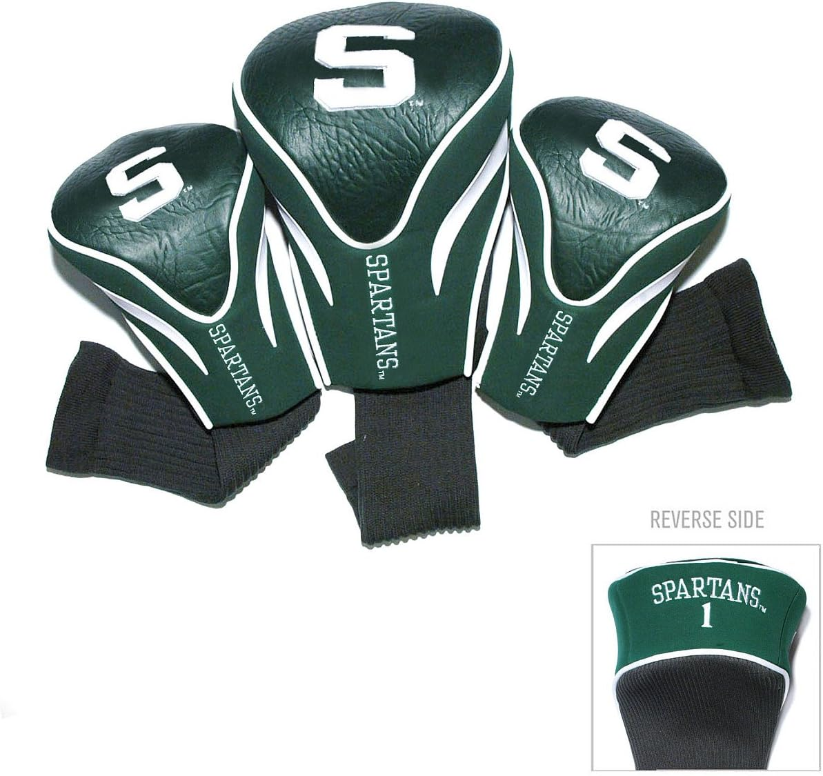 Team Golf NCAA Contour Golf Club Headcovers (3 Count), Numbered 1, 3, & X, Fits Oversized Drivers, Utility, Rescue & Fairway Clubs, Velour Lined for Extra Club Protection image number 3