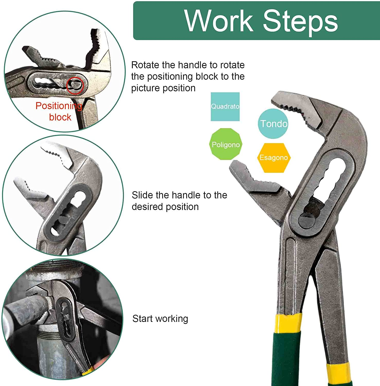 Plumbing Pliers, Adjustable Water Pump Pliers, Universal Groove Joint Pliers, 10-Inch，Well-Made, Robust and Durable, Suitable for Nuts, Bolts, Pumps and Pipes as Well as Basic Home Repairs. image number 1