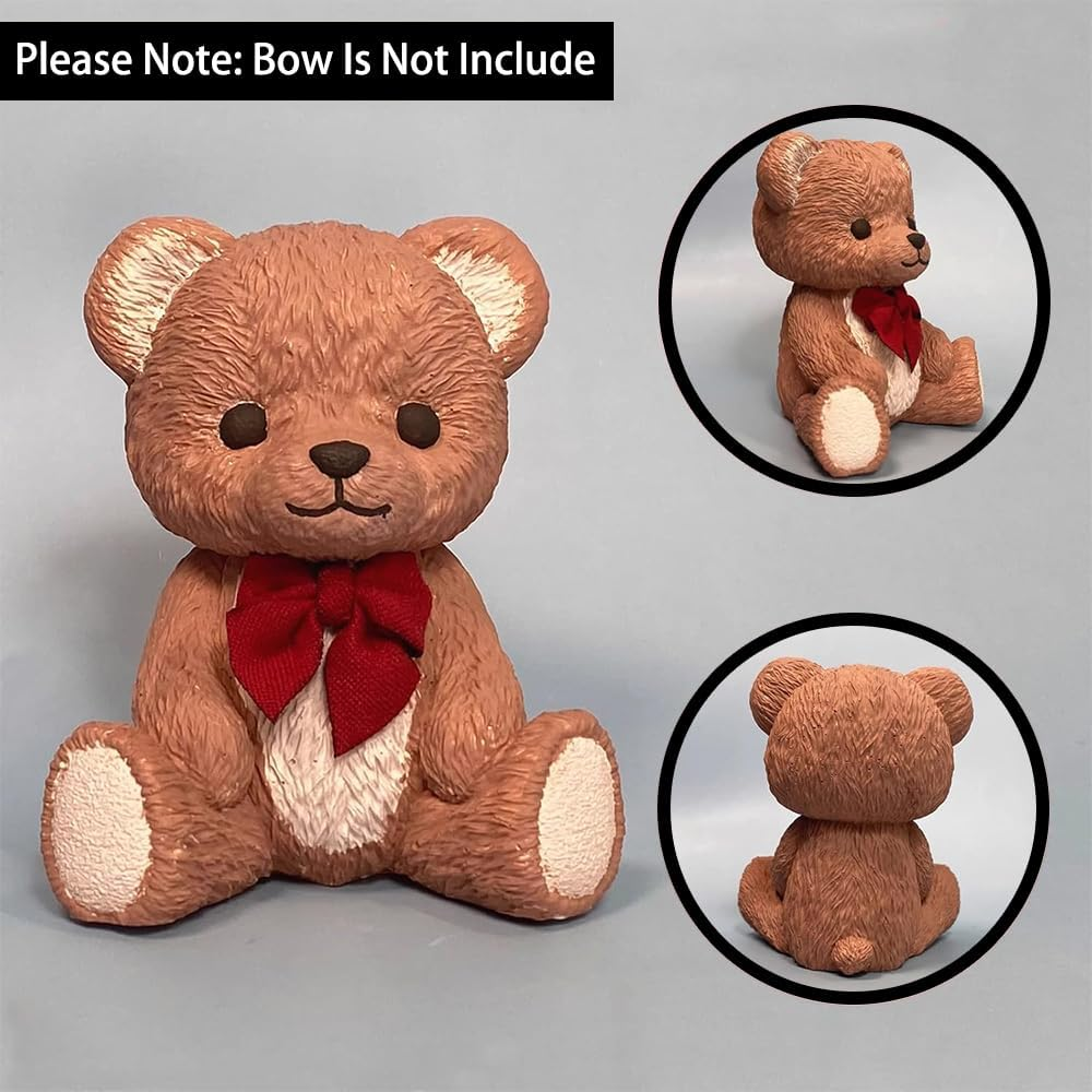 2PCS 3D Bear Silicone Resin Molds &ndash; Cute Animal Moulds for Epoxy Resin Casting, Chocolate, Candy, Cake, Candle, Soap DIY Crafts and Home Decoration image number 1