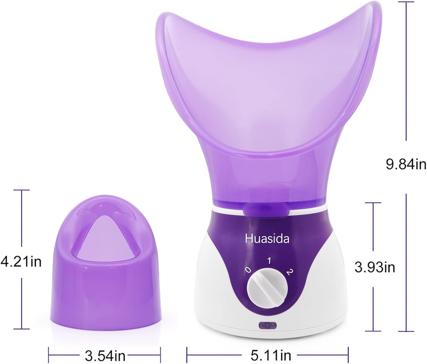 Facial Steamer Professional Spa Home Facial Steamer Sauna Pores Cleanse Warm Mist Moisturizing Humidifier Temp Control Fast Steam Sprayer（Purple） image number 4