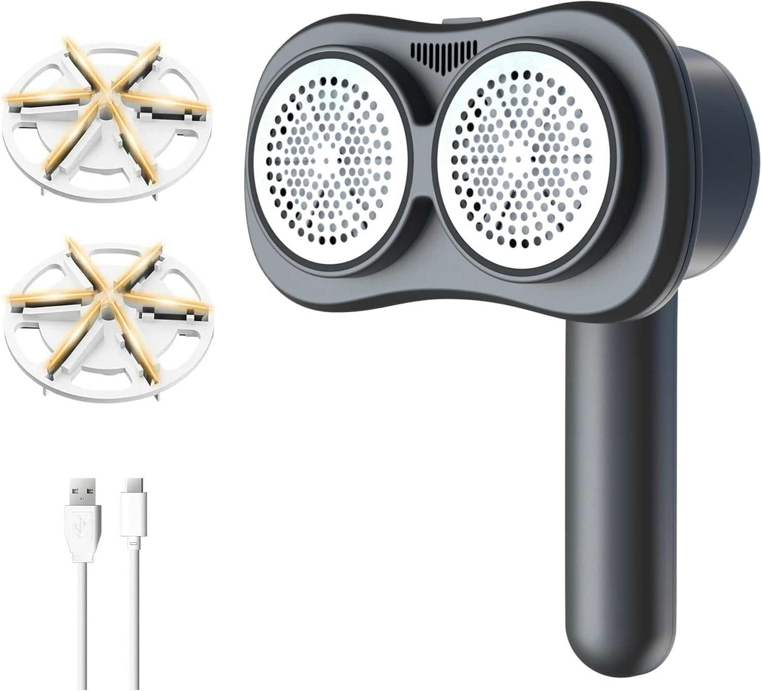 Aricvort Fabric Shaver and Lint Remover, Rechargeable Portable Fabric Shaver, Black image number 6