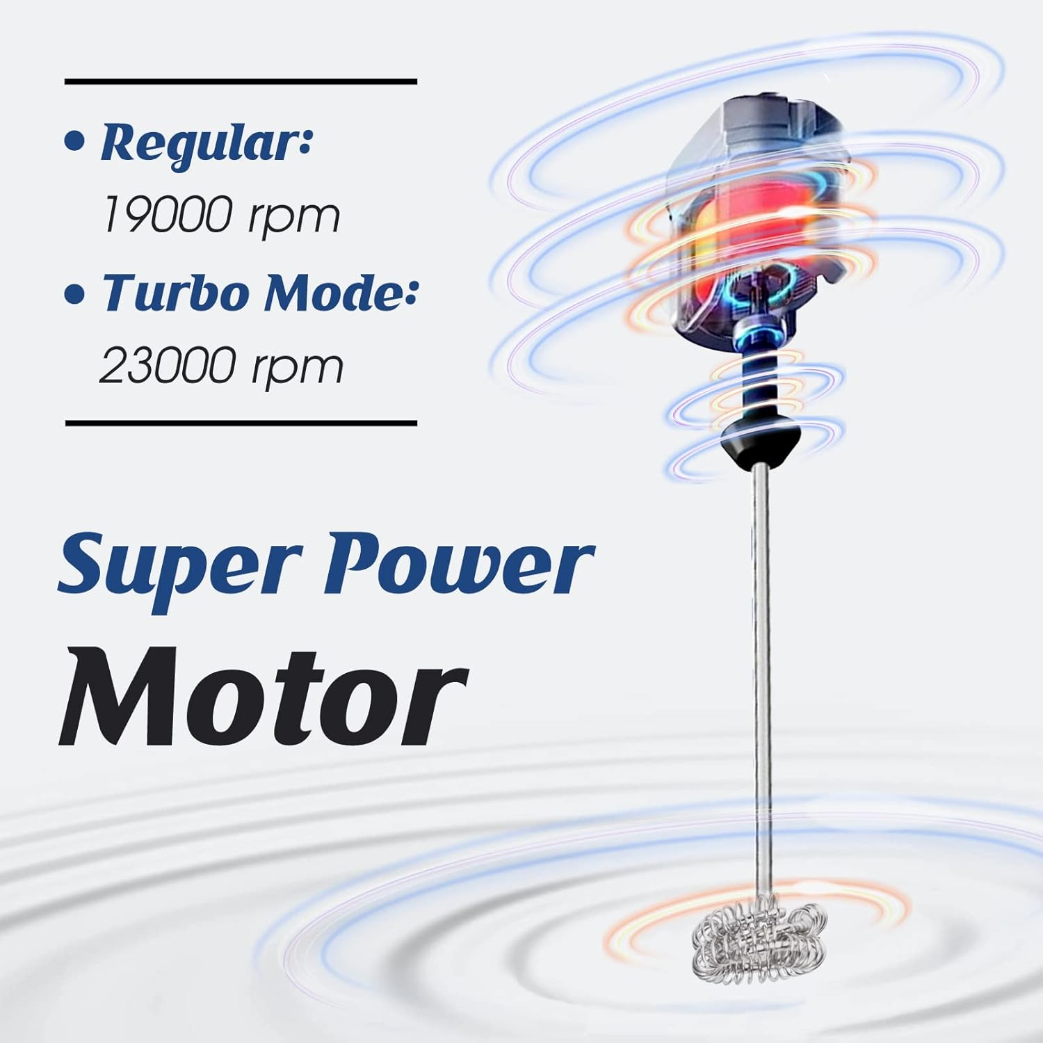 Bournehouse Rechargeable Milk Frother USB Charging Handheld Foam Maker with Stainless Balloon Whisk for Cappuccino, Latte, Bulletproof Coffee, Keto Diet, Protein Powder (Black without Metal Stand) image number 5