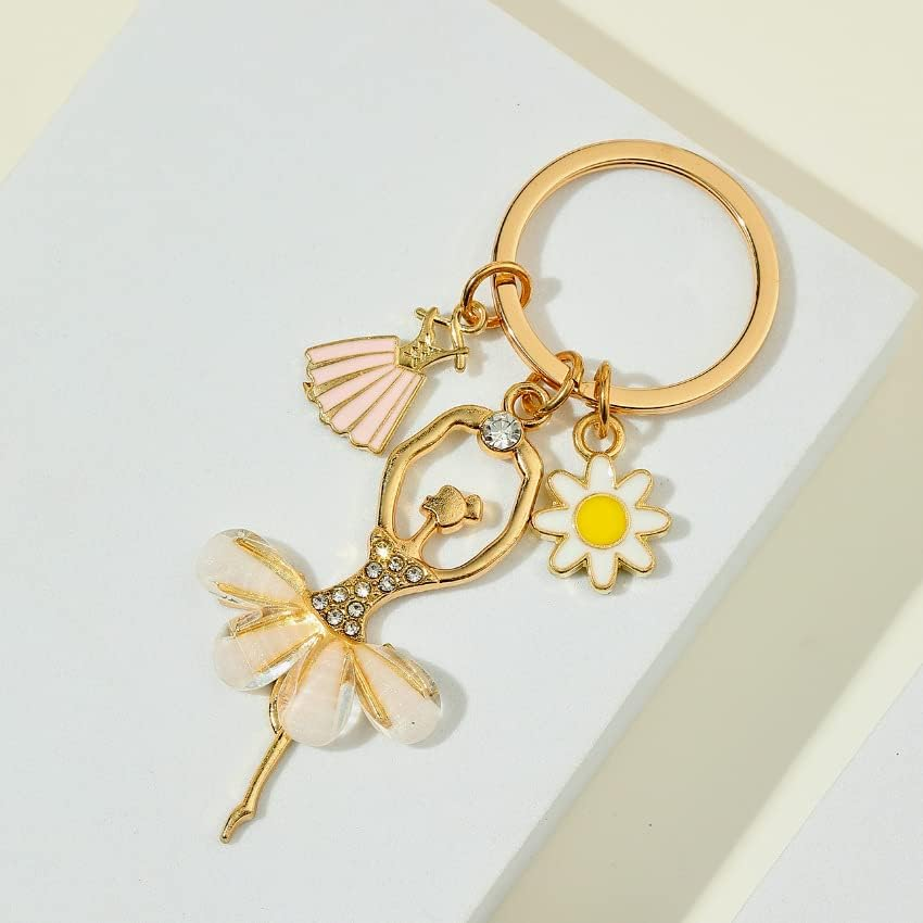 Ballet Ballerina Keychain for Women Girls - Gifts for Teen Girls, Daughter, Granddaughter - Birthday Christmas Presents for Dancing Students, Teachers image number 3