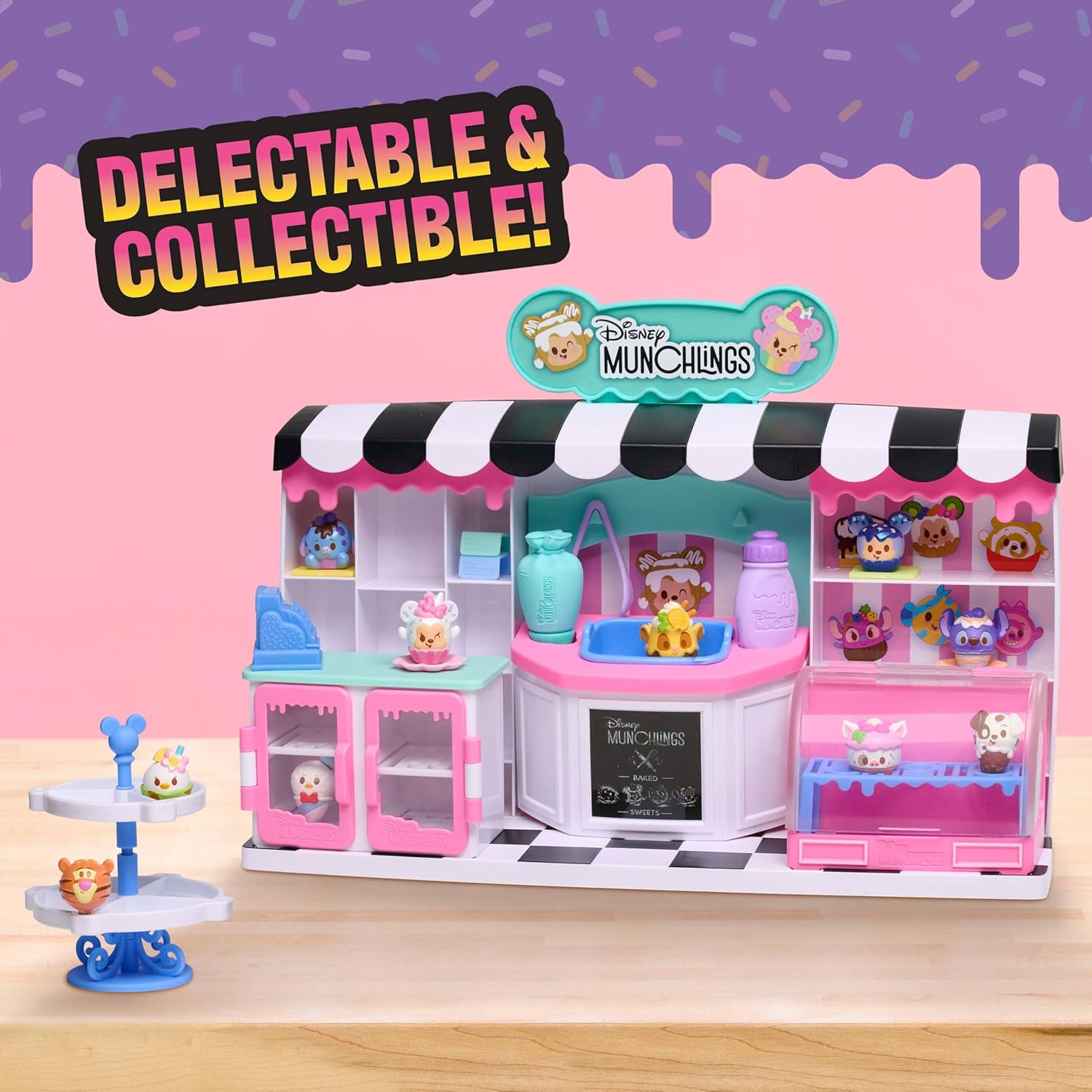 Disney Munchlings Mini Munch Bakery, 25-Piece Color Change Figure Playset, Kids Toys for Ages 3 up by Just Play image number 1