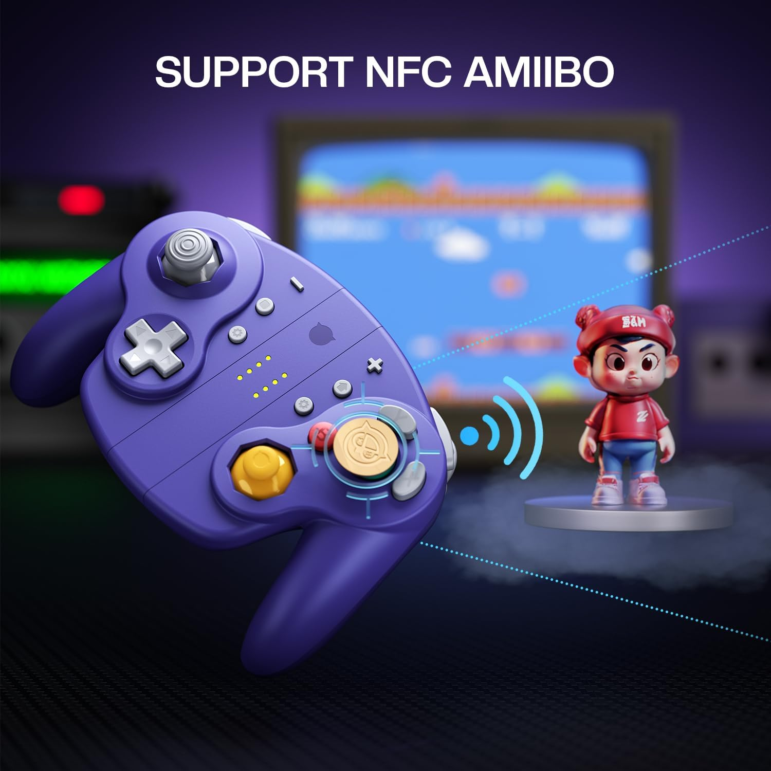 NYXI Wizard 2 Gamecube Switch Controller, TMR Hall Joystick Wireless Controller, Adjustable Triggers, NFC, Programmable Buttons, 6-Axis Gyro, HD Rumble for Switch/Gamecube/Wii/Pc image number 5
