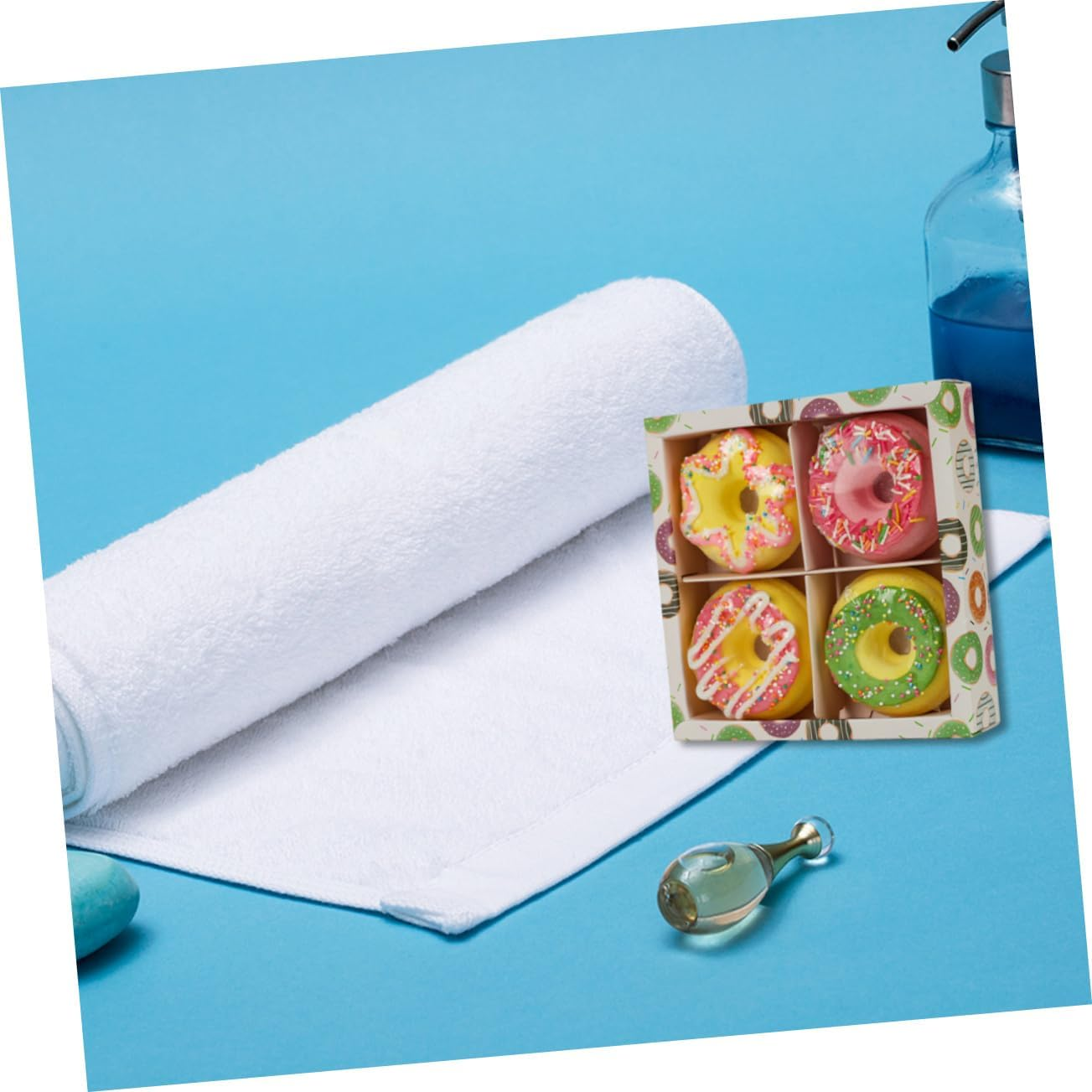 4Pcs Doughnut Shape Bath Bombs Spa Salt Balls 100G Moisturizing Skin Care Hydrating Bath Bombs Random Style image number 2