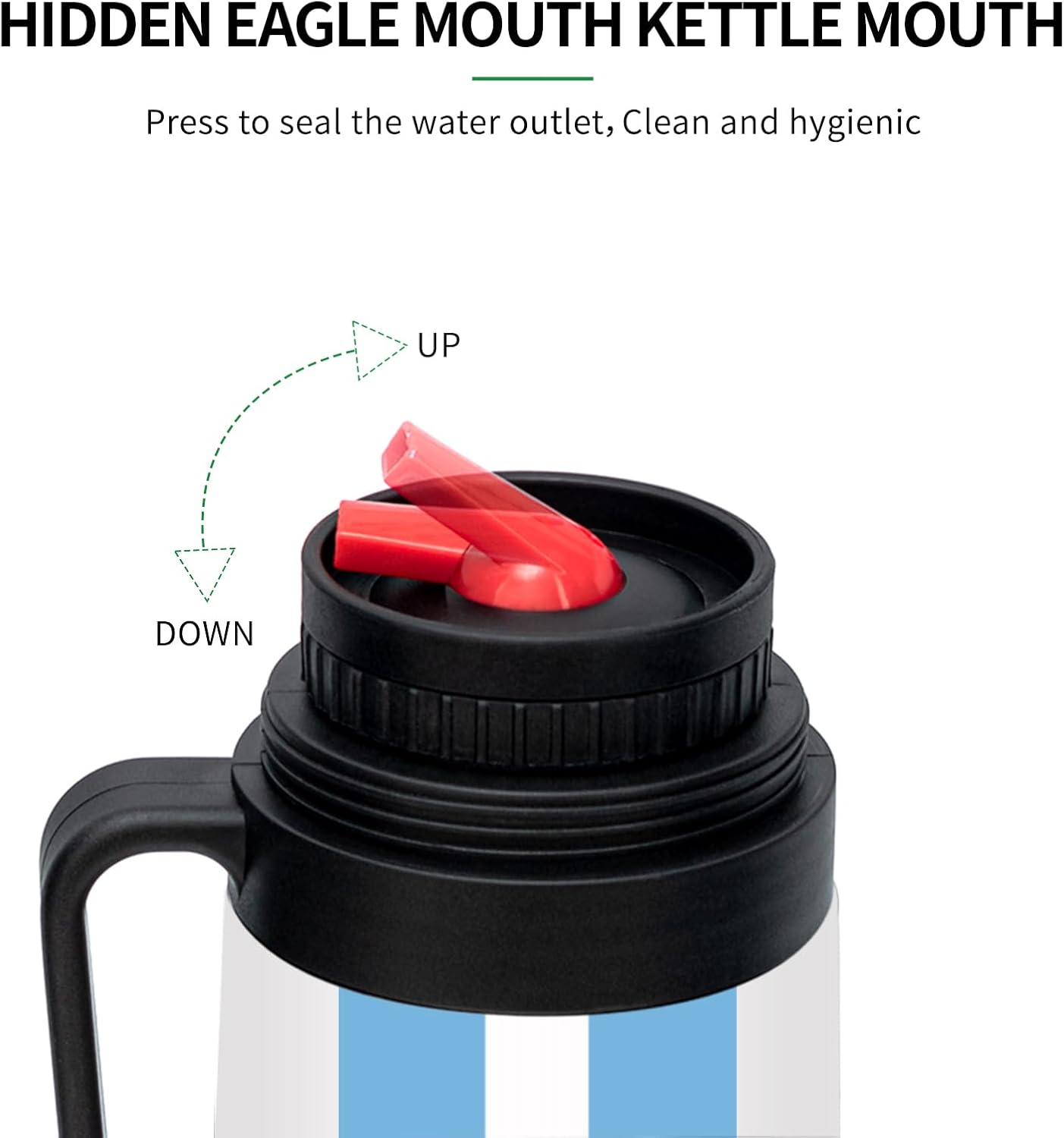 CUOPRU Double Wall Stainless Steel Vacuum Insulated Bottle for Yerba Mate, Coffee, Water, Tea, 32Oz, BPA Free, Argentina Captain NO.10 Style image number 3