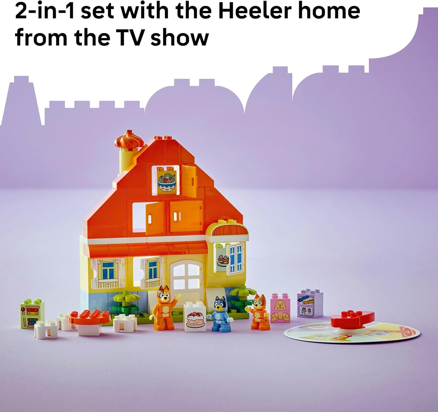 LEGO&reg; DUPLO&reg; Bluey: Bluey&rsquo;S Family House with Memory Game 10459 2-In-1 Interactive Toy Combines Family Recall Fun with Pretend Play Inspired by the TV Show, Toy for Ages 3 Plus