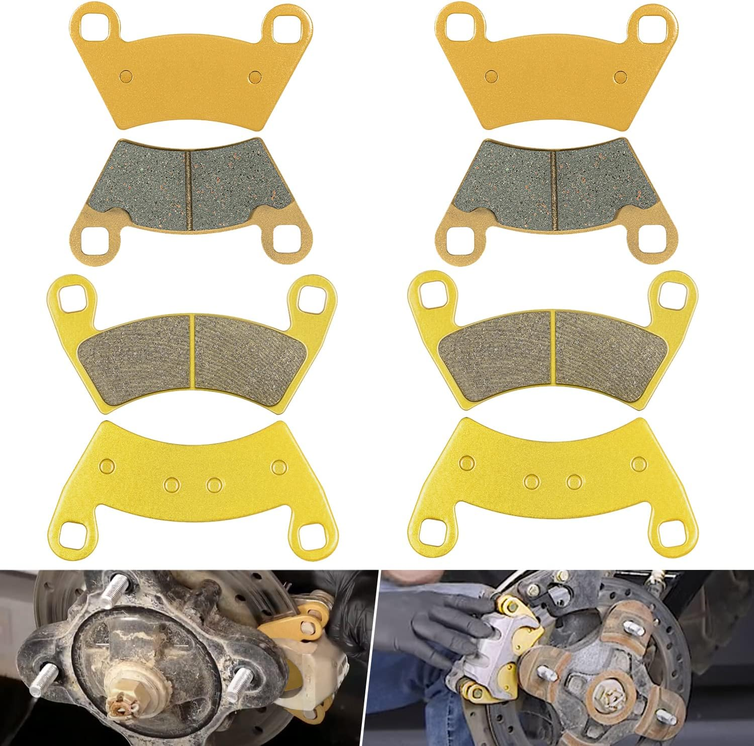 Front and Rear Severe Duty Brake Pads for Polaris ACE RZR Ranger XP 500 570 700 800 900 2202413 2205949