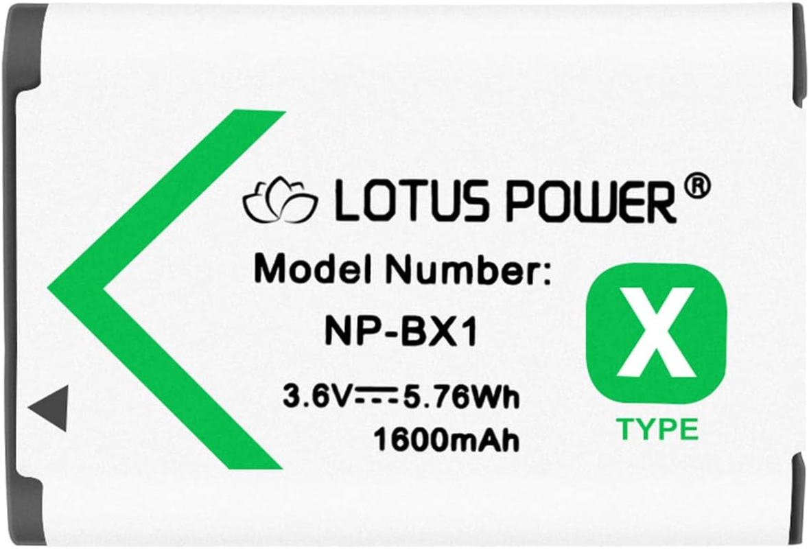 1600 Mah NP-BX1 Battery, Replacement NP BX1 Battery NPBX1 Compatible with Sony DSC-RX100 II / RX100 V / RX100 VII/DSC-HX80 / FDR-X3000 / HDR-AS100V (1 Battery) image number 4