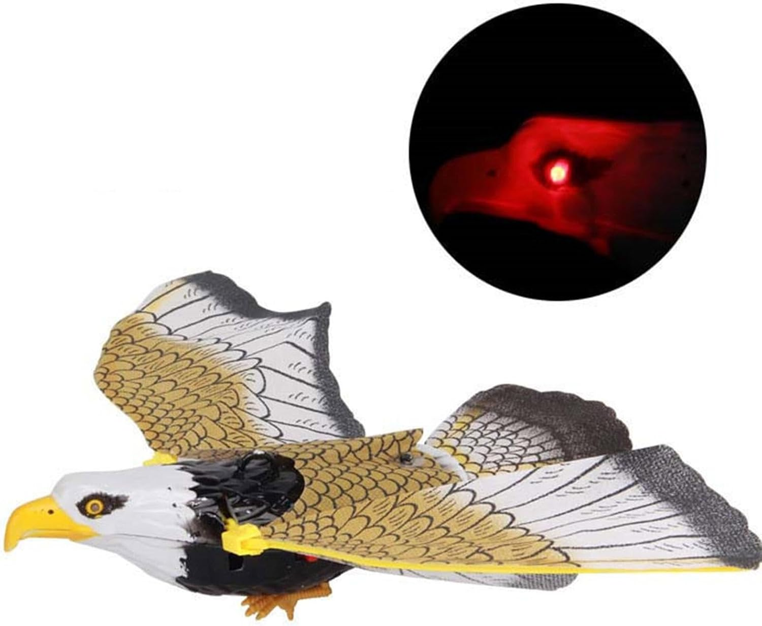 Birds Scaring Eagle Flying Kite - Fake Eagle Decoy - Realistic Pigeon Scarer Device, Flying Falcon Decoy, Outdoor Falcon Garden Decor image number 4