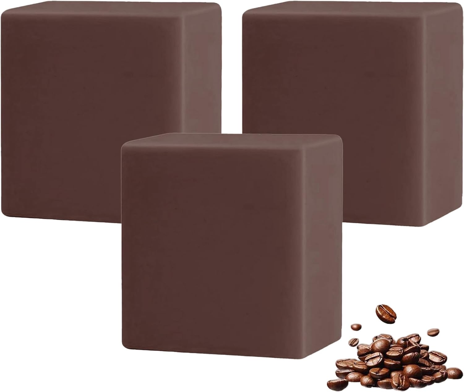 Coffee Soap Bar, Handmade Soap Bar for Bathing and Washing, Natural Vegan Exfoliating Soaps with Coffee and Coconut Oil, Face and Body Bars for All Skin Types, 100G (1Pcs)