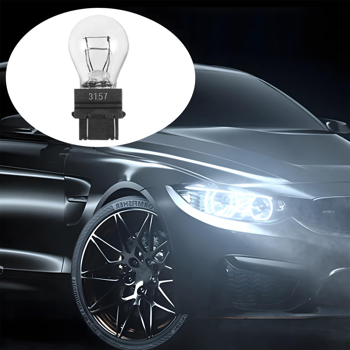 Osilly 10PCS Car 3157 Nature Light Bulb, 3157NB 12V Mini Automotive Brake Light Turn Miniature Taillight Turn Signal Light, Vehicle Exterior Decor Universal for SUV, Truck, RV and More image number 3