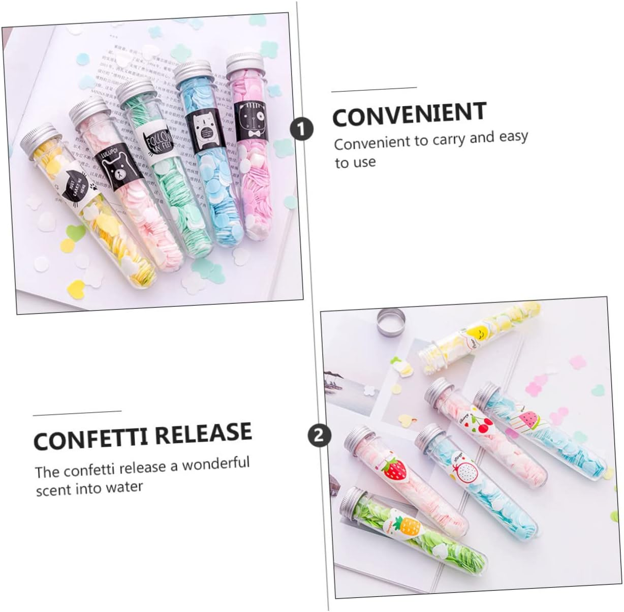 VANZACK 4Pcs Portable Scented Foaming Soap Slices Disposable Bath Soap Petals Travel-Friendly Flakes for Outdoor Hand Washing image number 6