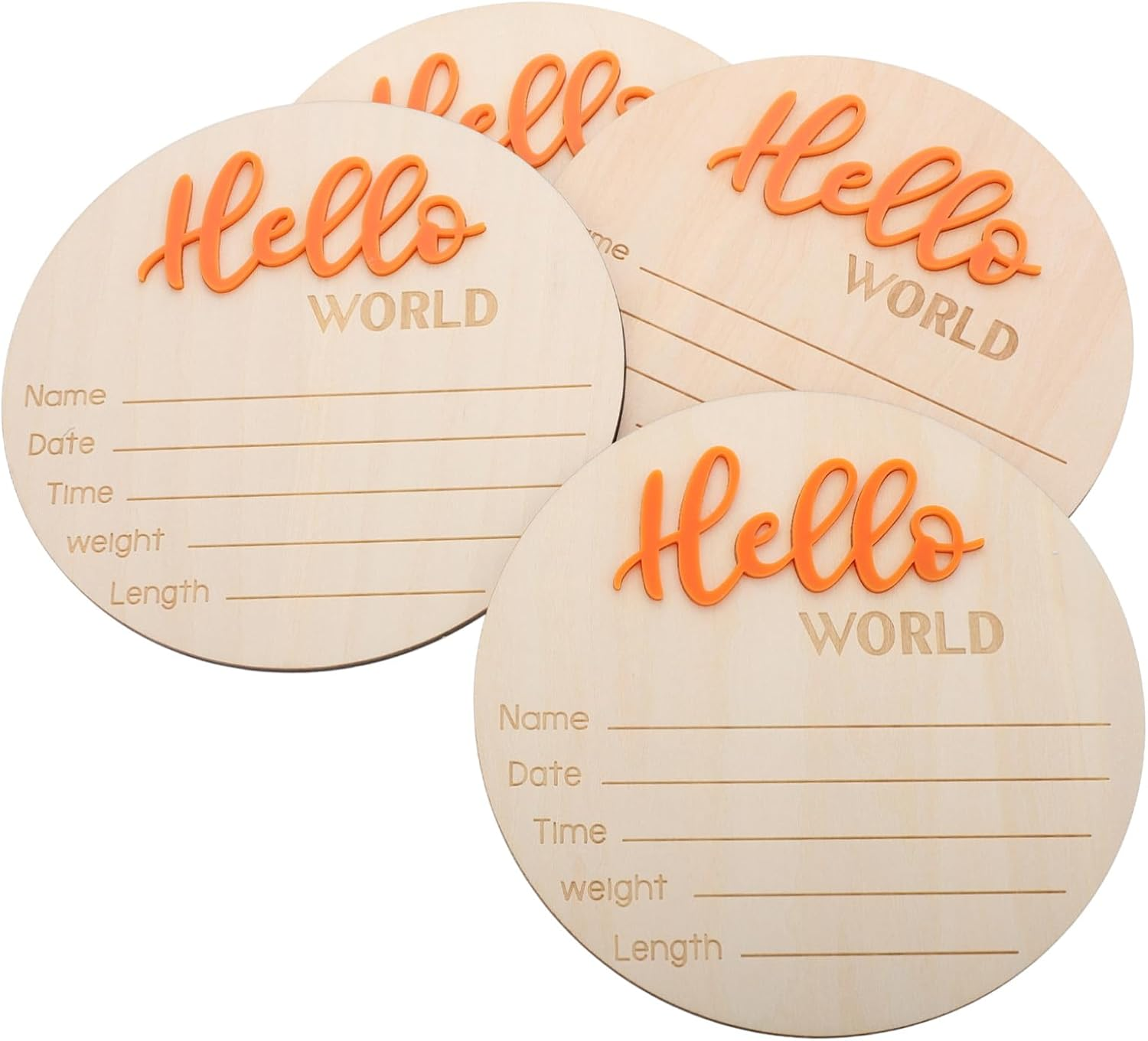 Wooden Birth Sign Card Welcome Sign for Newborn Shower Announcement Board Name Plate Craft Props for Boy Girl image number 3