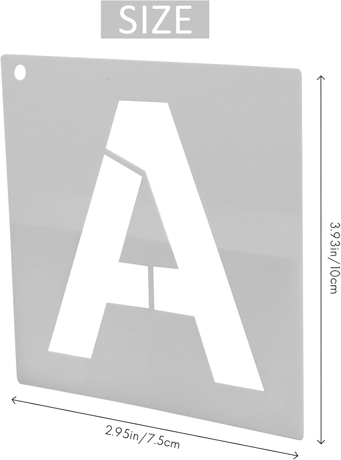 Hepzest Letter Stencils for Painting on Wood 36 Pcs Letter and Number Stencils Reusable Font Templates for Home