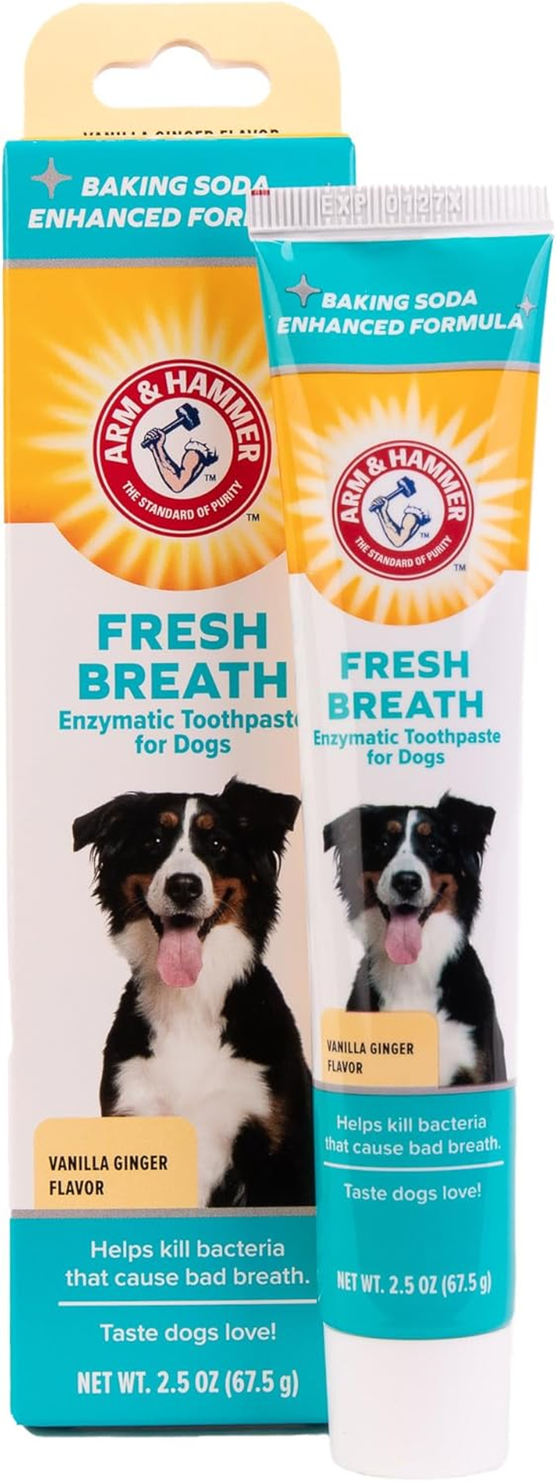Arm & Hammer Dog Dental Care Fresh Breath Enzymatic Toothpaste for Dogs | No More Doggie Breath | Safe for Puppies, Advanced Care, Chicken Flavor