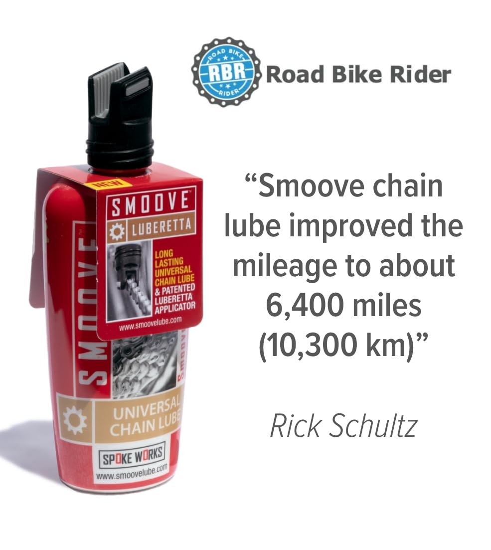 SMOOVE Universal Chain Lube Ultimate Bicycle Chain Lubricant for Mountain, Road, Gravel, and Cyclocross Bikes Is Long-Lasting and Durable. Now with Patented Luberetta Applicator Nozzle. image number 1