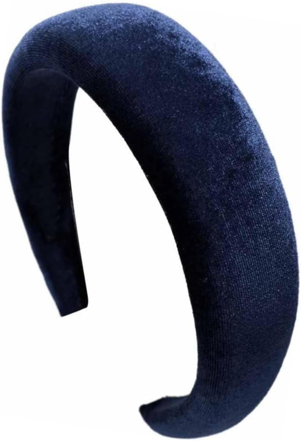 YOCDNOV 1 Piece Retro Style Velvet Padded Headbands - Classic Pink Headband Hair Band Women Wide Headband 3Cm Hair Accessories (Royal Blue) image number 2