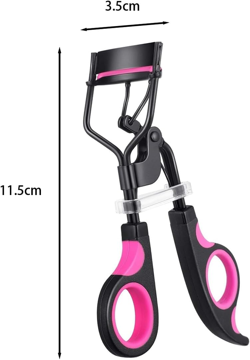 Hoite Eyelash Curler, Eyebrow Brush Set for Women, Eyelash Curler Set with 8 Extra Replacement Refill Pads, Eyelash Applicator, Makeup Tool (Purple Black)