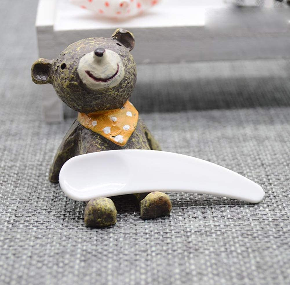 Manqianxun Curved Boomerang Disposable Plastic Cosmetic Spatula for Mixing and Sampling Makeup, Skincare, Creams, Lotions, and Masks (White, 1 Pack) image number 6