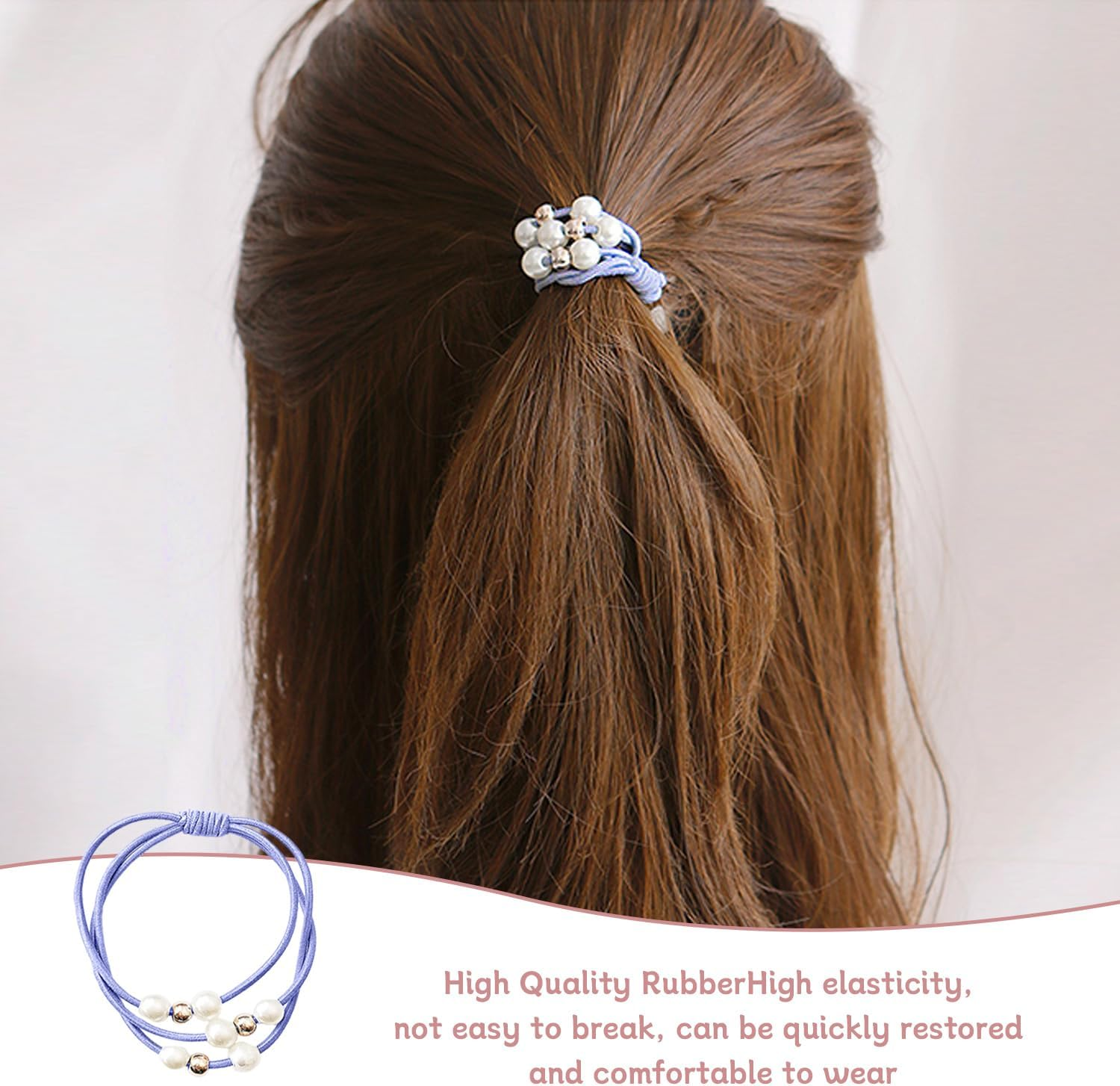 Pack of 20 Elastic Hair Rings, Multi-Layer Hair Rings, Simple and Versatile Hair Accessories, Hairstyle Accessories and Accessories for Women'S Hair Accessories. image number 1