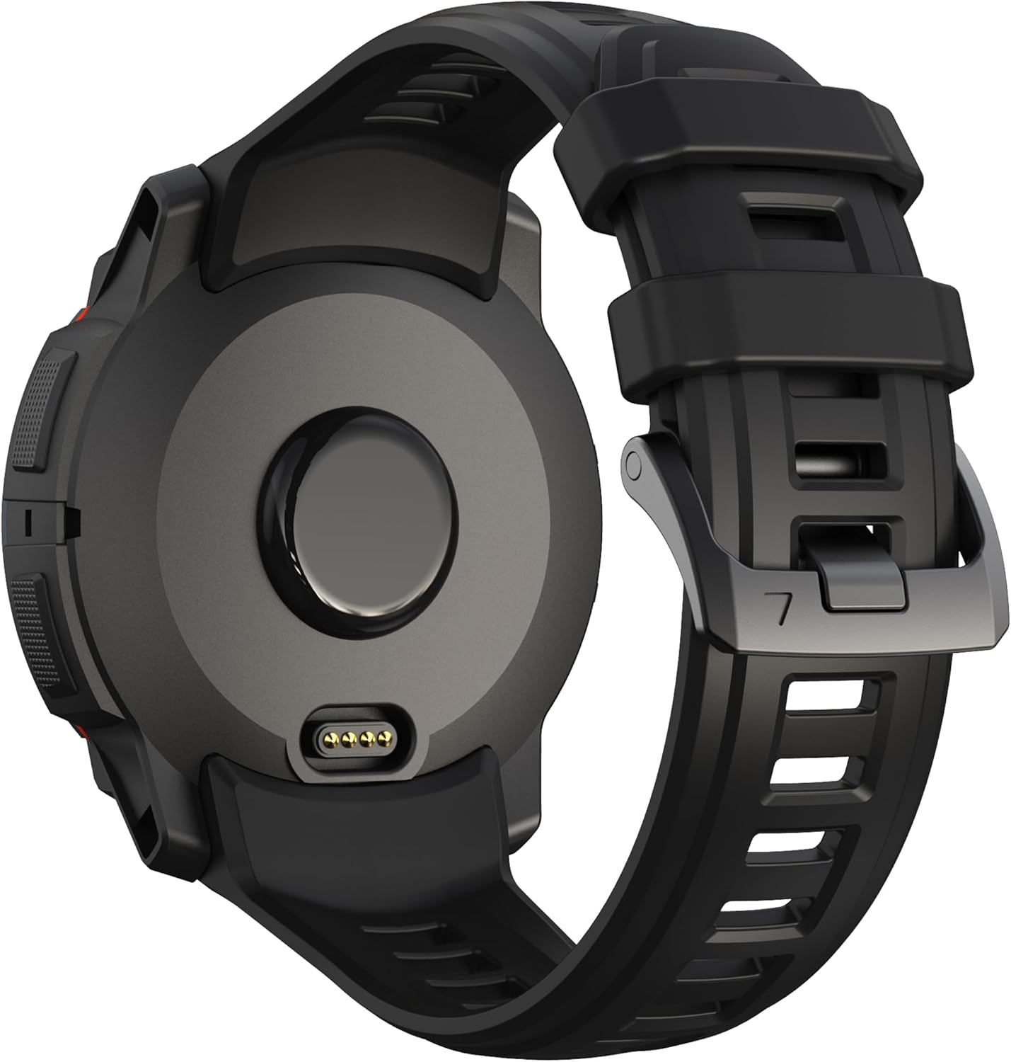 ZZMY Compatible with Garmin Instinct 3 45 Mm Watch Strap Silicone Sport Replacement Strap for Instinct3 Solar 45 Mm Wristband/Instinct 3 Amoled 45 Mm Band with Stainless Steel Buckle