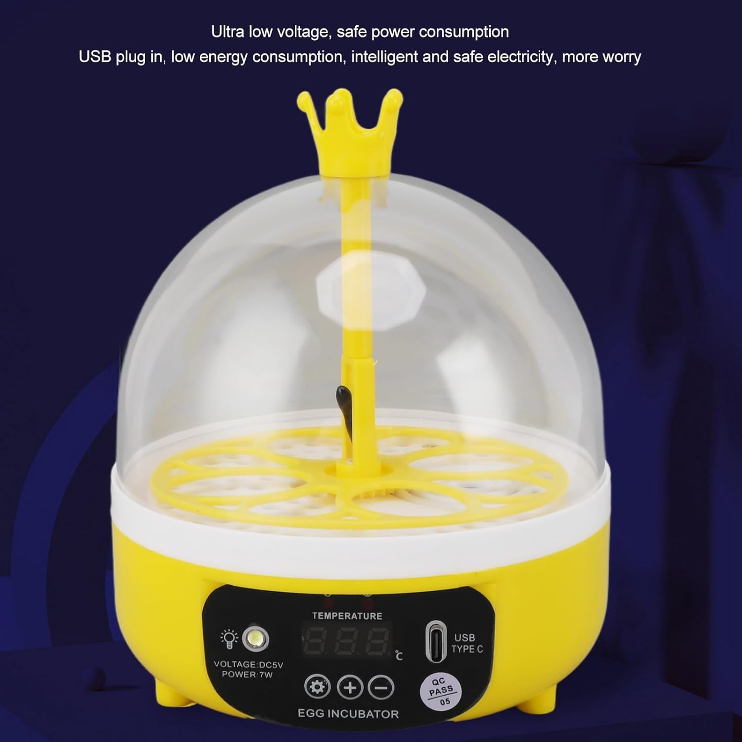 Poultry Hatching Machine Egg Incubator with ABS Transparent Lid for School (Auto Turning) image number 2