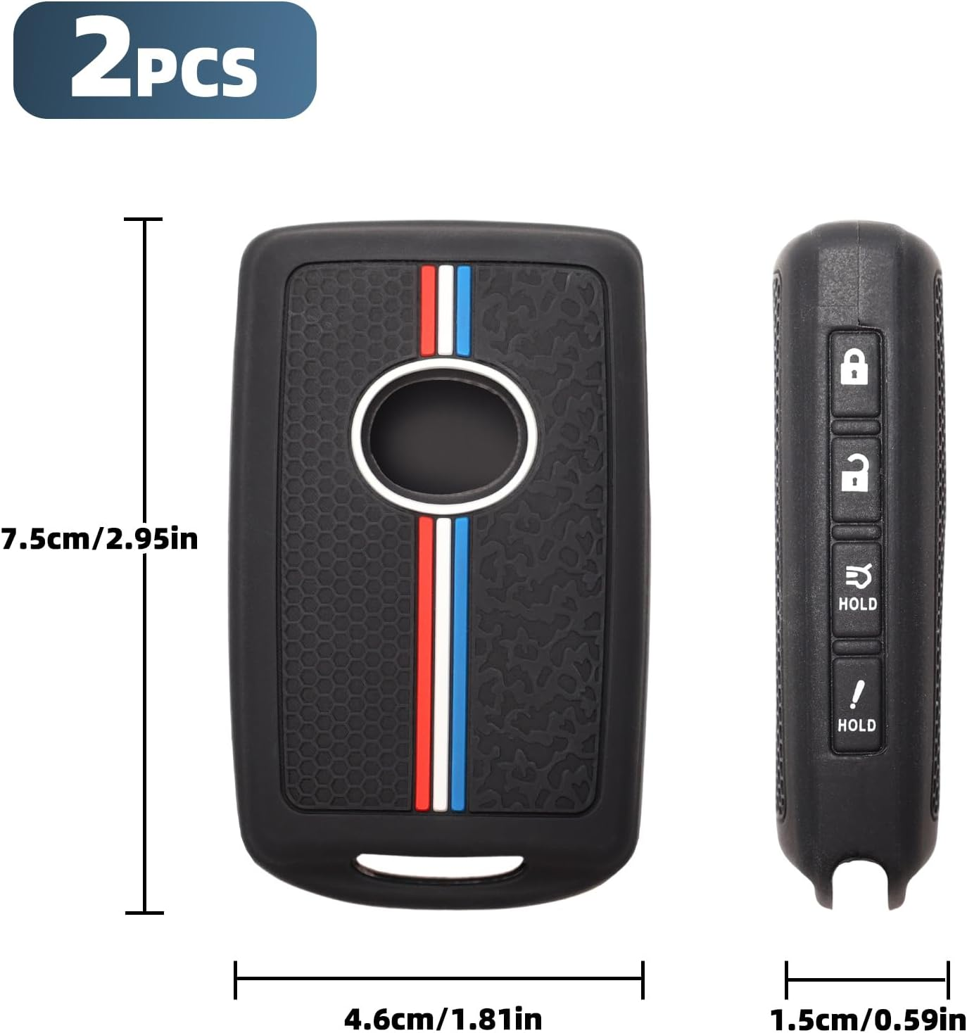 Fiohiros 2 Pack Silicone Smart Remote Car Key Fob Compatible with Mazda (2019-2023) 3 6 CX-30 CX-5 CX-9 CX-50 WAZSKE11D01 662F-SKE11D01 Car Key Cover Accessories image number 1