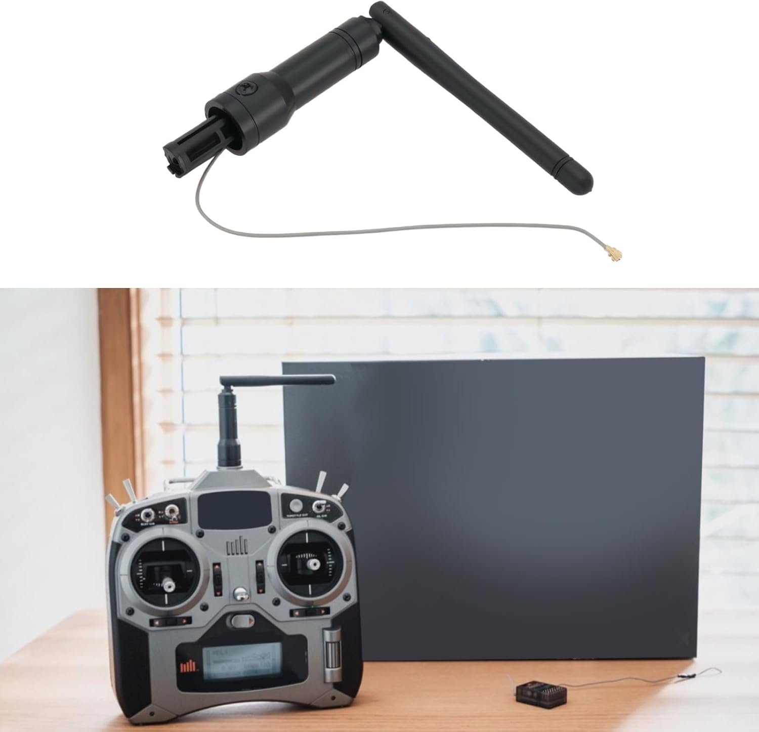 VGOL 1Pc 2.4Ghz Antenna Aerial Compatible with Spektrum Dx6I DX7 DX8 Compatible with JR Compatible with Hobbyking I6S T-I6 T-I8 Black image number 3