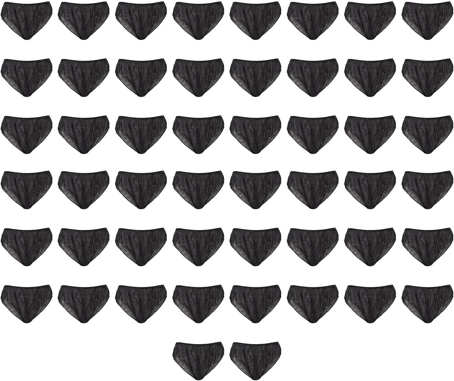 50 Pieces Disposable Underwear, Disposable Panties, Underwear Travel Boxer Briefs Disposable Maternity Underwear Postpartum Travel Briefs Period Pants Black Classic image number 5